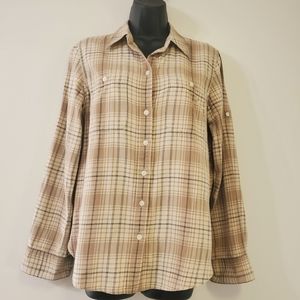 Ralph Lauren LRL Lauren Jeans Company plaid button-up shirt Sz M